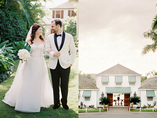 Palm Prints and Stripes Destination Wedding in Jamaica