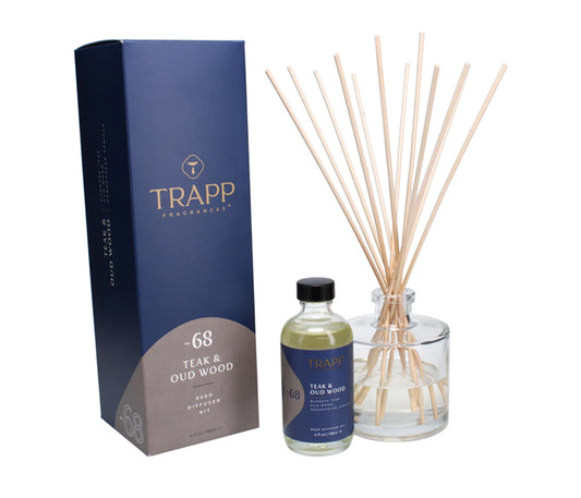 Teak & Oud Wood 4oz Reed Diffuser Kit