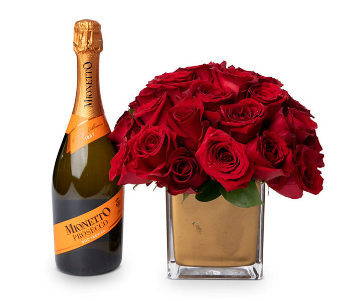 24 Red Rose Arrangement with a Mionetto Prosecco