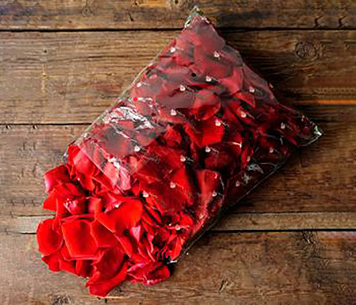 Red Rose petals in a 5″x7″ bag