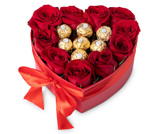 Just For You Rose Box: Heart of Gold - Small