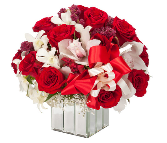 Red Roses & Orchids Mix